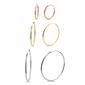 Forever New 3pr. Tri-Color Graduated Hoop Earrings Set - image 1