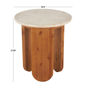 9th & Pike® Traditional Brown Teak Wood Accent Table - image 3