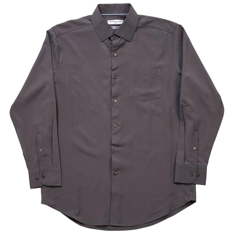 Mens Christian Aujard Regular Fit Dress Shirt - Iron Grey