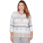 Plus Size Alfred Dunner Comfort & Joy Geometric Stripe Embellish - image 1
