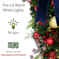 Puleo International 28in. LED Ornaments Adorned Teardrop Swag - image 4