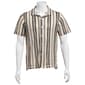 Mens VSTR Vertical Stripe Button Down Shirt - Sand/Black - image 2