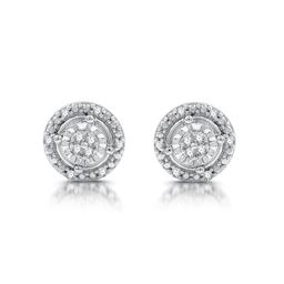 Nova Star® 1/10ctw. Lab Grown Diamond Cluster Stud Earrings