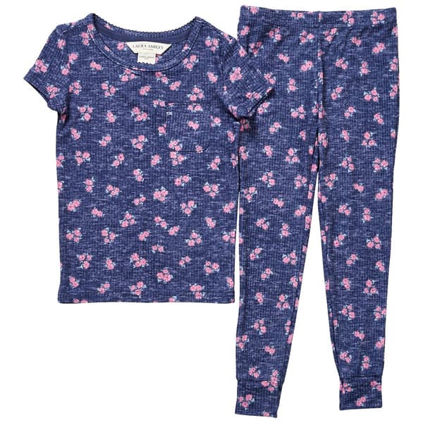 Girls Laura Ashley&#40;R&#41; Short Sleeve Kid Ditsy Floral Jogger PJ Set - image 