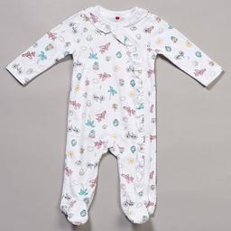 Baby Girl (NB-9M) Mini Hop Bike & Planes Ruffle Footie