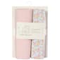 Elephant and Castle 2pk. Solid & Floral Rib Blankets - image 1