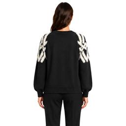 Womens Zac & Rachel Long Puff Sleeve Fair Isle Sweater
