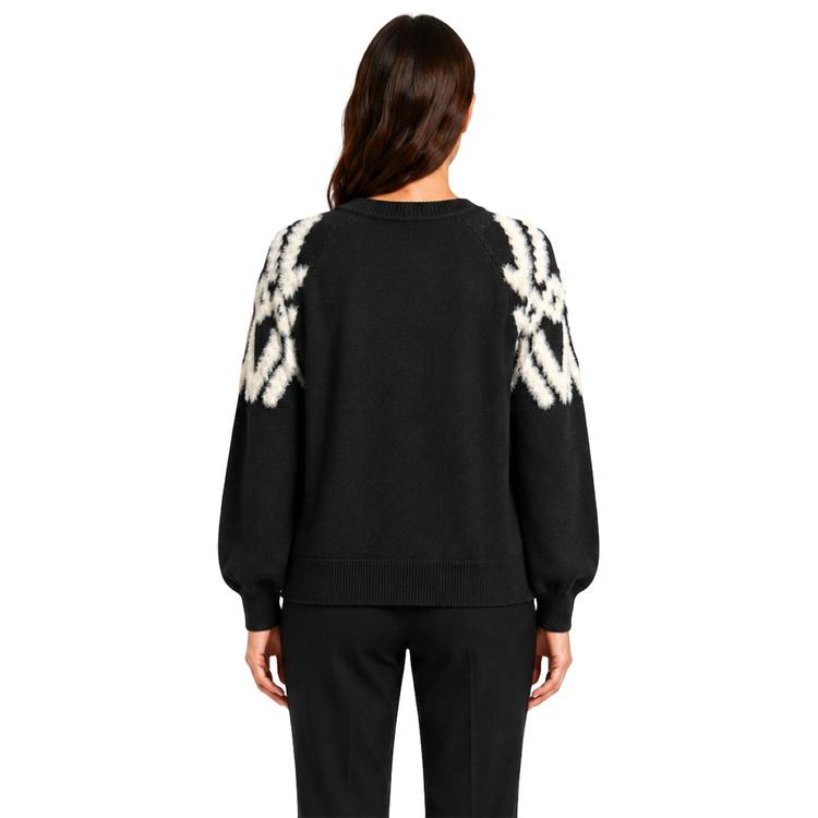 Womens Zac & Rachel Long Puff Sleeve Fair Isle Sweater