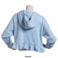 No Comment Fleece Ruffle Hem Cropped Hoodie - image 2