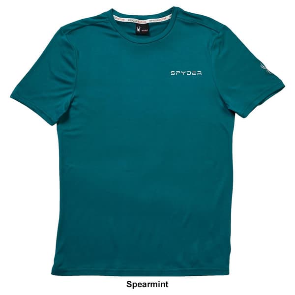 Mens Spyder Short Sleeve Solid Crew Neck Tee