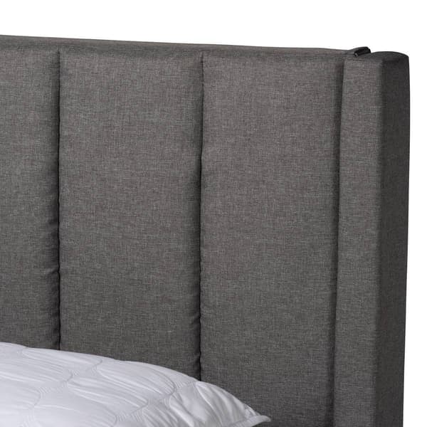 Baxton Studio Coronado Grey Fabric 3-Drawer Storage Platform Bed