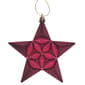 DAK 12ct. Burgundy Glittered Star Shatterproof Christmas Ornament - image 1
