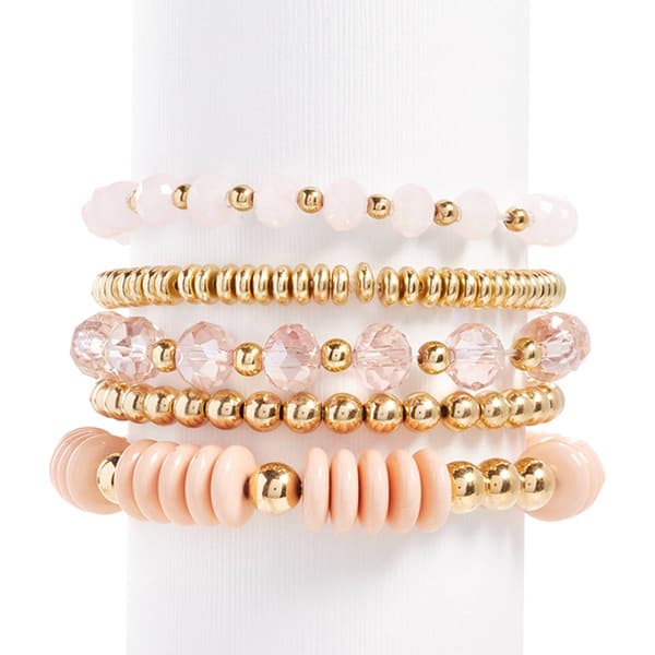 Ashley Cooper(tm) Glass Bead/CCB/Rondelles Stretch Bracelets - image 