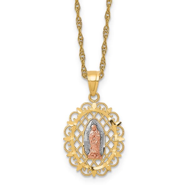 Gold Classics(tm) Our Lady of Guadalupe Pendant Necklace - image 