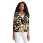 Womens Jones New York 3/4 Sleeve Keyhole Neck Floral Blouse - image 1