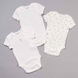 Baby Girl (NB-9M) Little Me 3pk. Rosebud Bodysuits