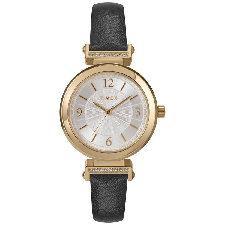Womens Timex(R) Gold-Tone Black to Brown Strap Watch - TW2W96400JT