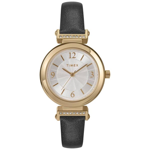 Womens Timex&#40;R&#41; Gold-Tone Black to Brown Strap Watch - TW2W96400JT