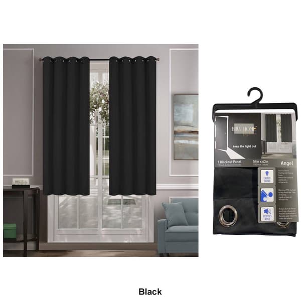 Solid Woven Blackout Grommet Panel Curtain