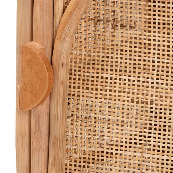 bali & pari Keita Bohemian Natural Rattan Nightstand
