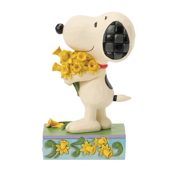 Jim Shore Peanuts Snoopy with Daffodils Figurine