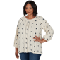 Plus Size Ruby Rd. English Countryside Button Front Floral Blouse - image 3