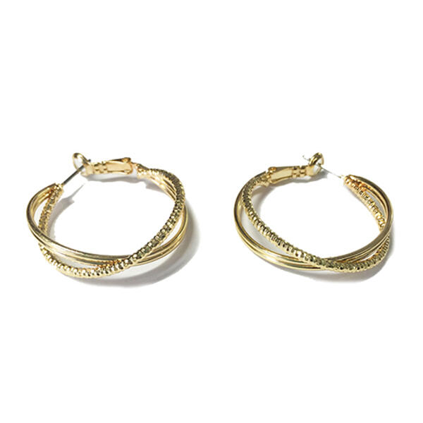 Adrienne Vittadini Interlock Hoop Earrings - image 
