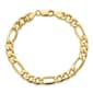 Mens Gold Classics&#40;tm&#41; 8.5mm. 14k Semi Solid Figaro Chain Bracelet - image 1