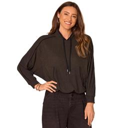 Petite Democracy Long Sleeve Bubble Hem Sweatshirt