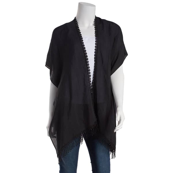 Womens Steve Madden Crochet Back Gauze Kimono - Boscov's