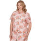 Plus Size Ruby Rd. Renaissance Romance Scallop Floral Blouse - image 3