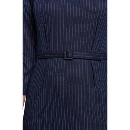 Womens Calvin Klein 3/4 Sleeve Pinstripe Sheath Dress