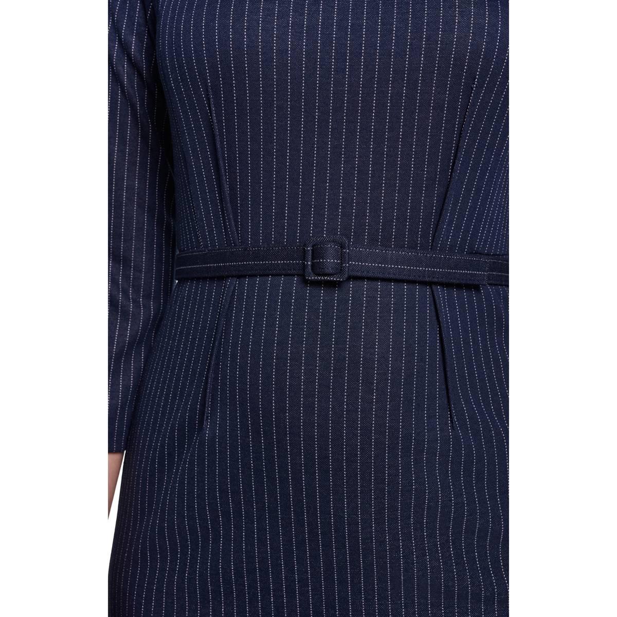 Womens Calvin Klein 3/4 Sleeve Pinstripe Sheath Dress