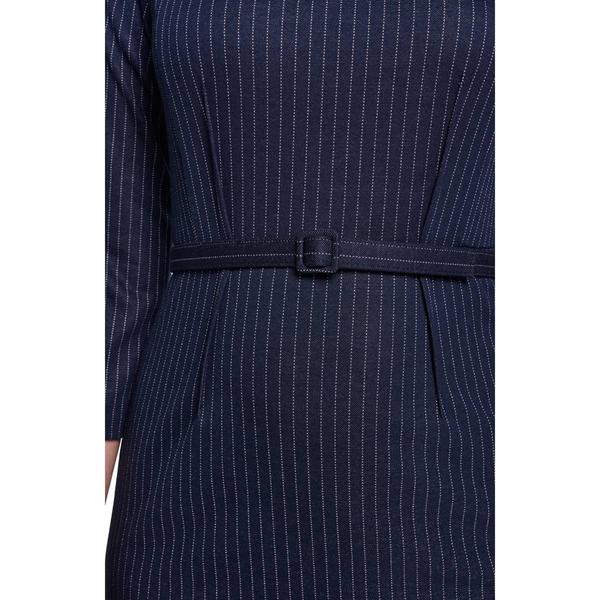 Womens Calvin Klein 3/4 Sleeve Pinstripe Sheath Dress