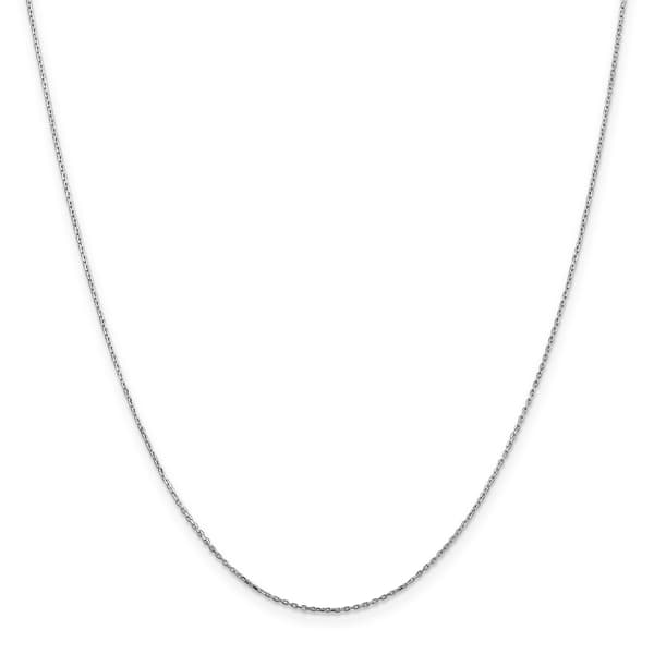Unisex Gold Classics(tm) .8mm. White Diamond Cut Necklace w/Lobster - image 