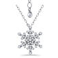 Sterling Silver Cubic Zirconia Snowflake Pendant - image 1