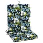 Jordan Manufacturing Grid Floral Chair Pad - Black/Blue - image 1