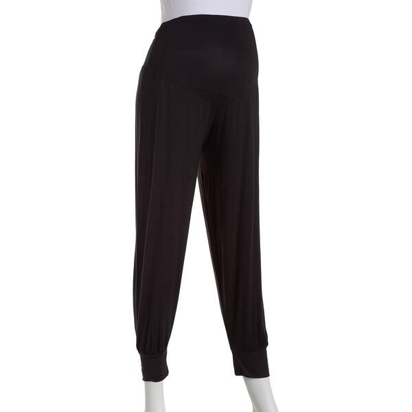 Womens Time Two Elastic Belly Band Flare Lounge Pants - image 