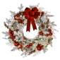 Puleo International 32in. LED Adorned Flocked Artificial Wreath - image 1