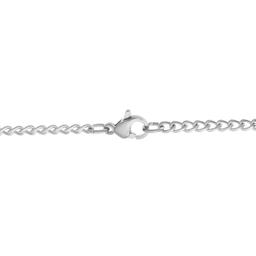 Mens Lynx Stainless Steel Oval Link Curb Chain Necklace