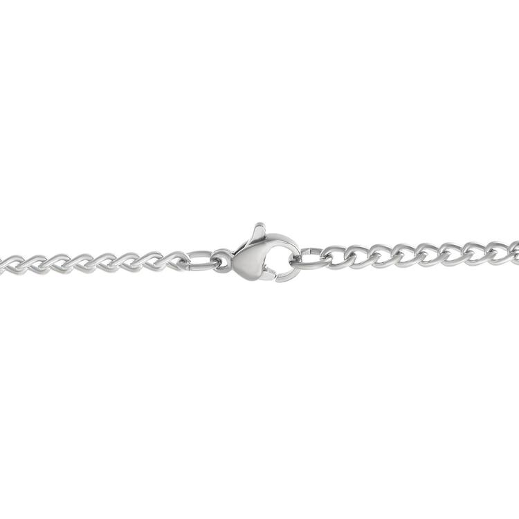 Mens Lynx Stainless Steel Oval Link Curb Chain Necklace