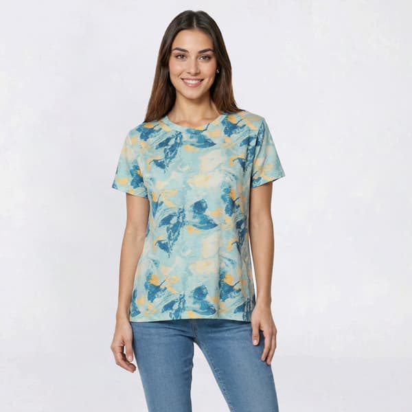 Womens Architect(R) Short Sleeve Splatter Abstract Slub Tee