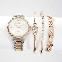 Daisy Fuentes Rose Gold & Blush Watch & Bracelet Set - DF193TTG