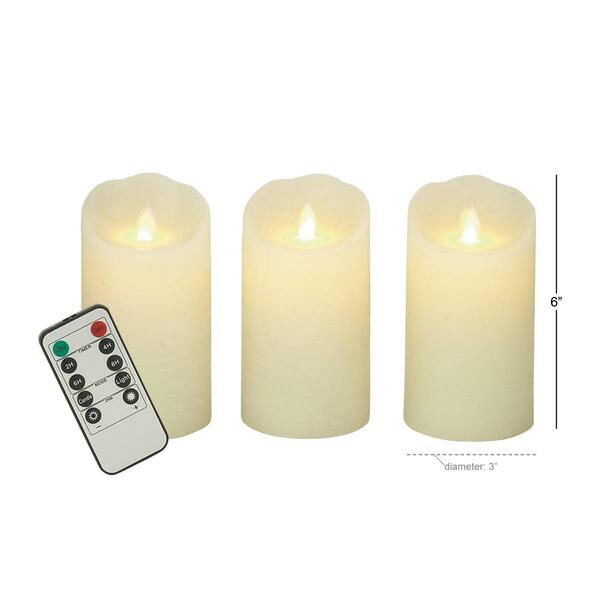 9th & Pike&#174; Flameless Candles with Remote - Set of 3