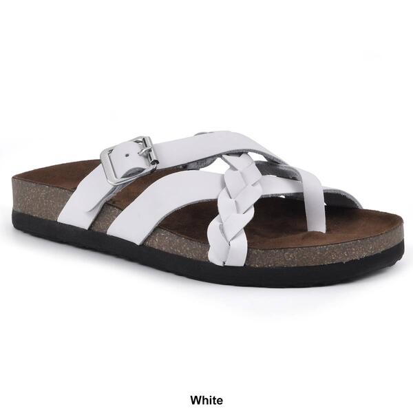 Womens White Mountain Harrington Footbed Slide Sandals