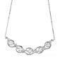 Simulated Opal & Cubic Zirconia Bar Collar Necklace - image 1