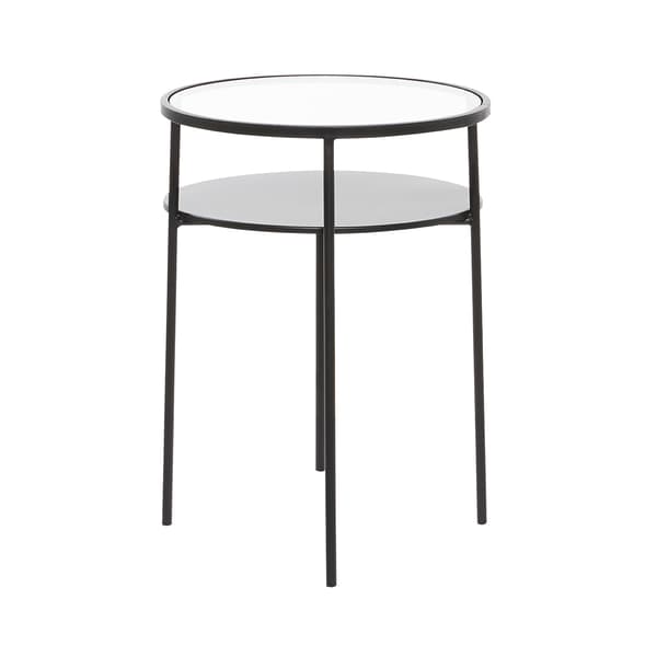 9th & Pike® Round Glass And Metal Layered Accent Table - Set Of 2