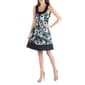 Womens 24/7 Comfort Apparel Colorblock Swirl Fit & Flare Dress - image 2