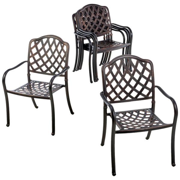 Cast Aluminum Chairs - Set of 6 - Boscov's - Cast Aluminum Minimalist Chairs