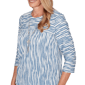 Womens Alfred Dunner Austin Spliced Stripe Blouse w/ Necklace - image 5